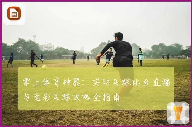 掌上体育神器：实时足球比分直播与竞彩足球攻略全指南
